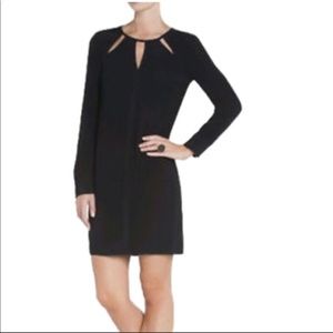 BCBG black long sleeved shift dress